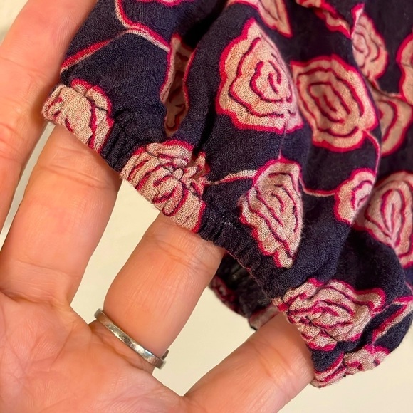 Anthropologie Maeve Women Tunic Top Small Cathy Purple Floral Cottagecore Boho - Picture 11 of 17